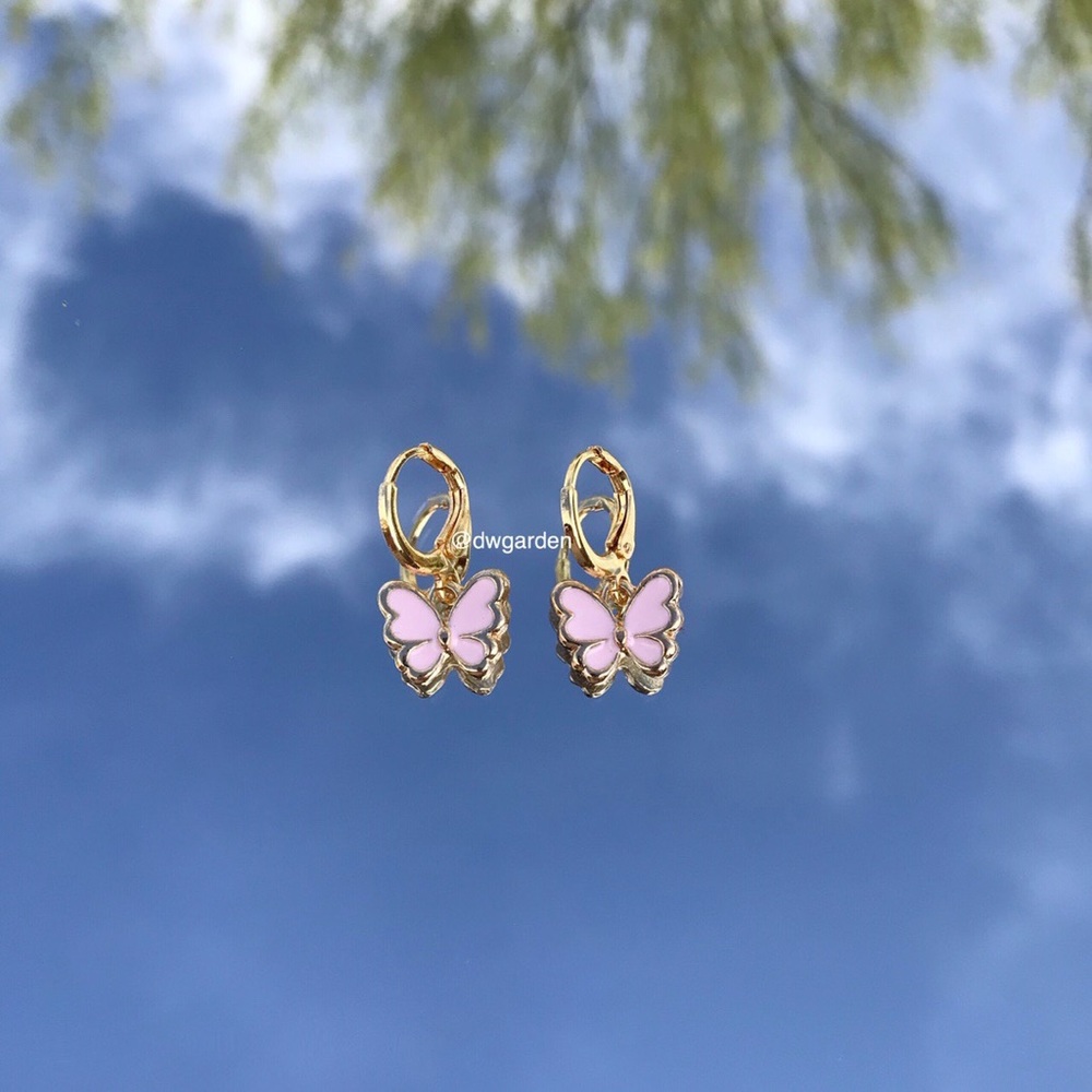Pink and Gold Butterfly Huggies